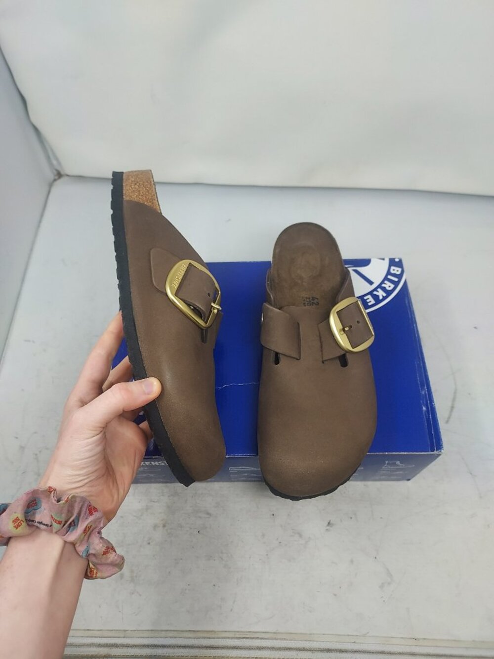 Boston WOMENS Big Buckle Carafe Tonal Leather Slip on Clog
